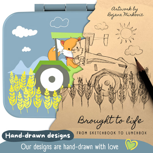 Lunch box with compartments, lightweight & leakproof – Tractor