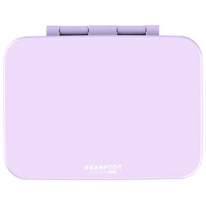 Lunch box with compartments, lightweight & leakproof – purple