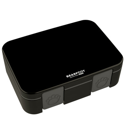 Lunch box with compartments, lightweight & leakproof – Black