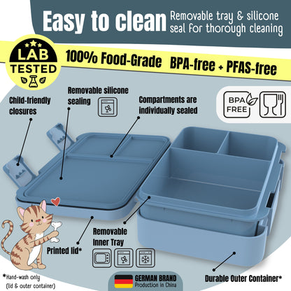 Lunch box with compartments, lightweight & leakproof – Tractor