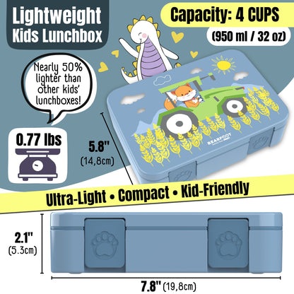 Lunch box with compartments, lightweight & leakproof – Tractor