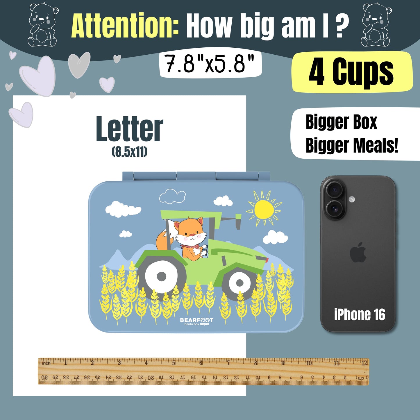 Lunch box with compartments, lightweight & leakproof – Tractor