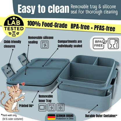 Lunch box with compartments, lightweight & leakproof – Tractor