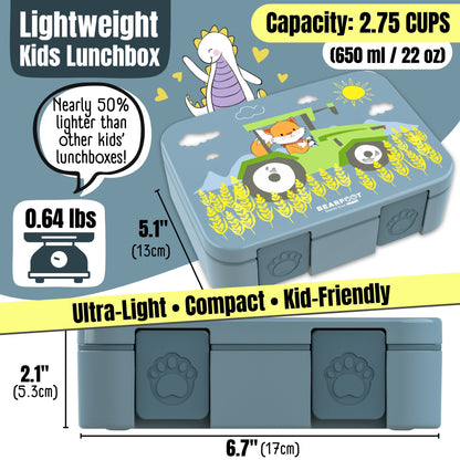 Lunch box with compartments, lightweight & leakproof – Tractor
