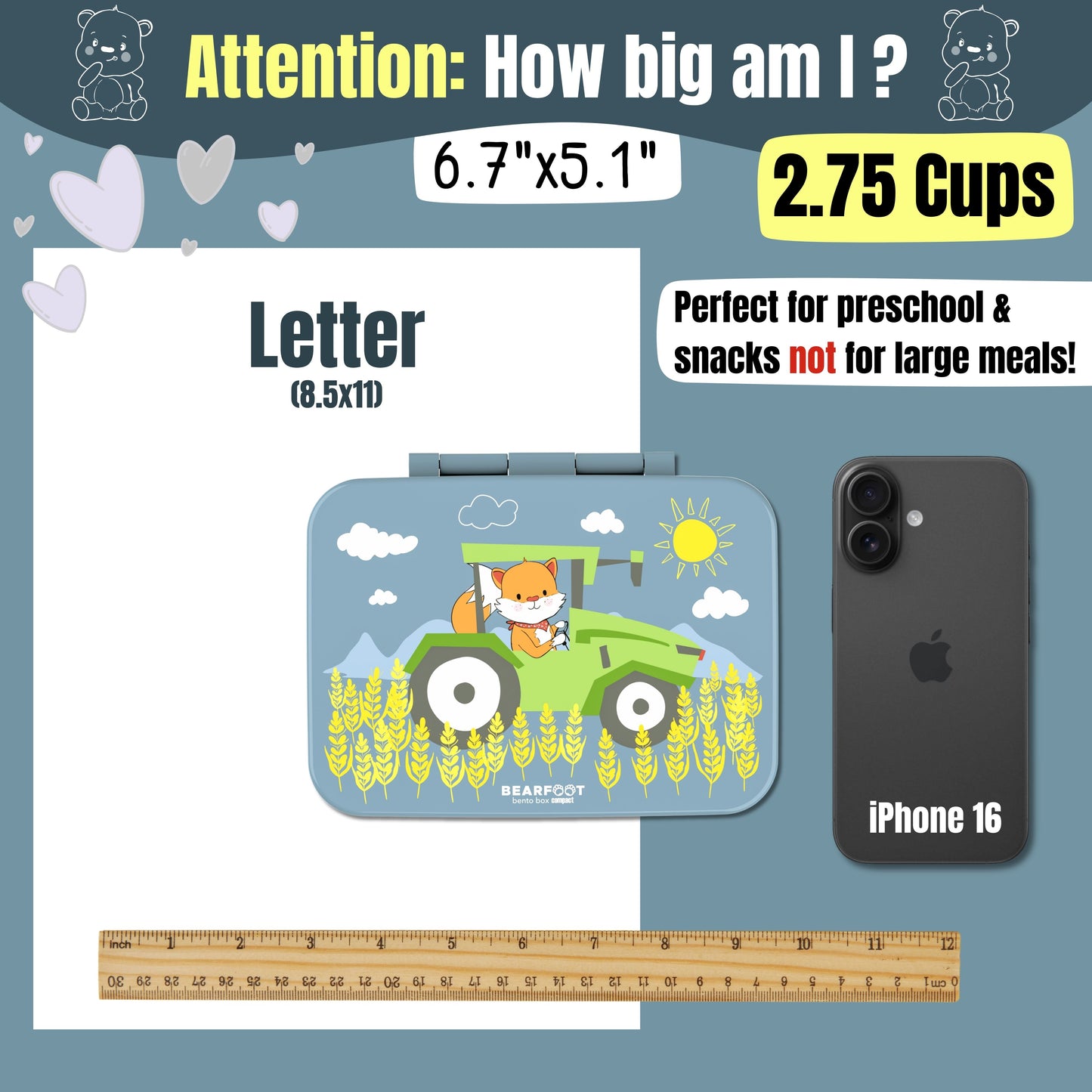 Lunch box with compartments, lightweight & leakproof – Tractor