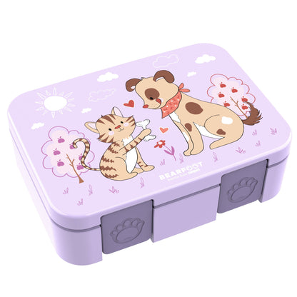 Lunch box with compartments, leakproof – Purple Dog & Cat
