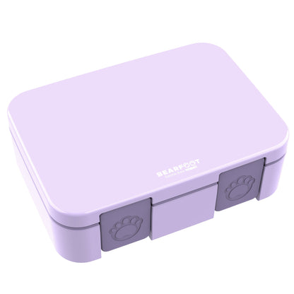 Lunch box with compartments, lightweight & leakproof – purple